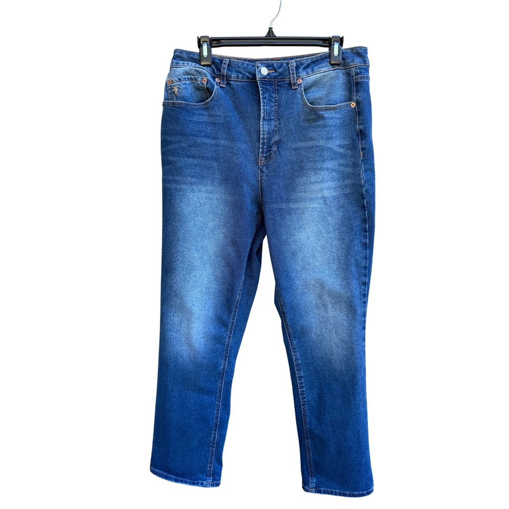 Frye Women's Blue Wash Denim Jeans Comfort Stretch Classic Style‎